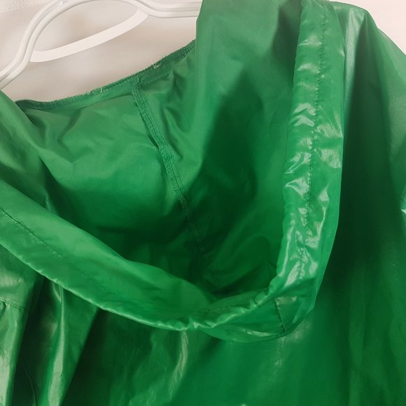 VINTAGE Lacoste IZOD Gator Nylon Pullover Hooded Rain Jacket Windbreaker Green M - Picture 10 of 14